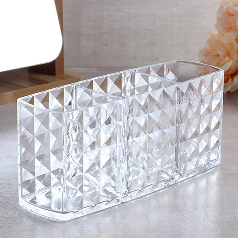 1PC Clear Acrylic Makeup Brush Holder Desk Cosmetic Organiser Lipstick Brush Storage Lipstick Brush Storage Holder 3