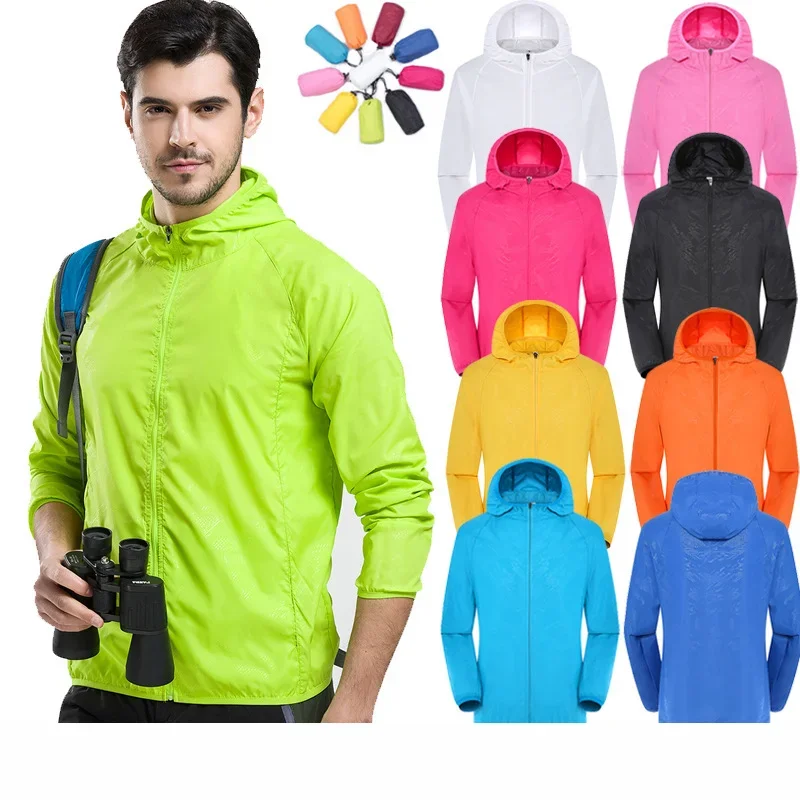 Unisex Hiking Jacket Men Women Waterproof Camping Windbreaker Cycling Fishing Rain Coat Outdoor Windproof Protective Clothes