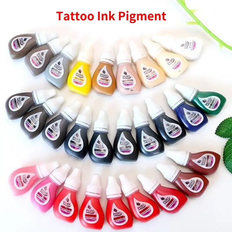 28 Colors 3ml Tattoo Ink Pigments Beauty Make Up Semi-Permanent Eyebrows Material For Body Art Painting Supplies tattoo ink tattoo ink pigment