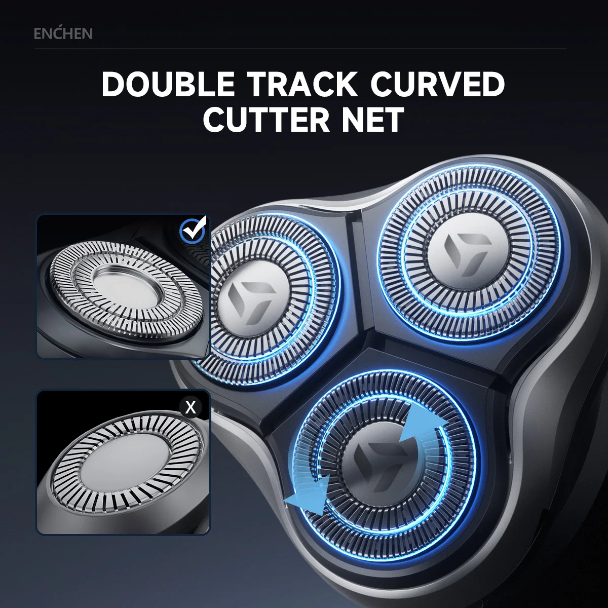 Electric Shaver Rotary 3D Waterproof Safety Lock For Men