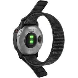 Premium Loop Nylon Watch Band with Quick - Dry Strap - 22mm (Black)