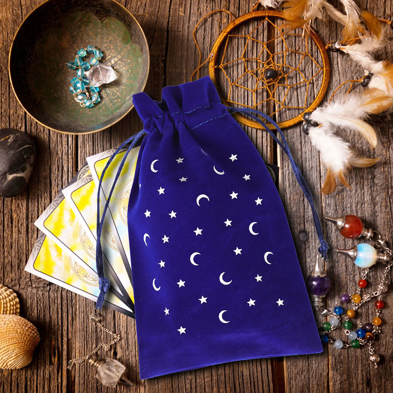 Rangement Pour Cartes De Tarot, Sacs Et Pochettes De Tarot - Porte-cartes De Tarot En Flanelle, Pochette à Bijoux Réutilisable, Cordons De Serrage, étui Pour Cartes De Tarot - Sacs De Tarot