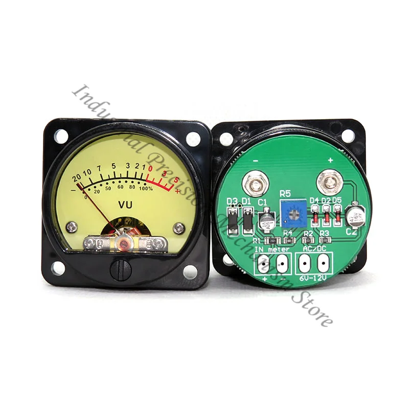 

2pcs 45mm Big VU Meter Stereo Amplifier Board level Indicator Adjustable With Driver，for 5-60W power amplifier DIY