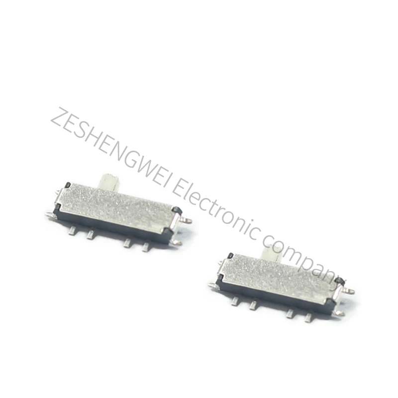 20PCS MSK-13C01 Miniature Slide Switch 8 Pin 1P3T SP3T ON-ON-ON Right Angle SMT / SMD PCB 1.50mm Height