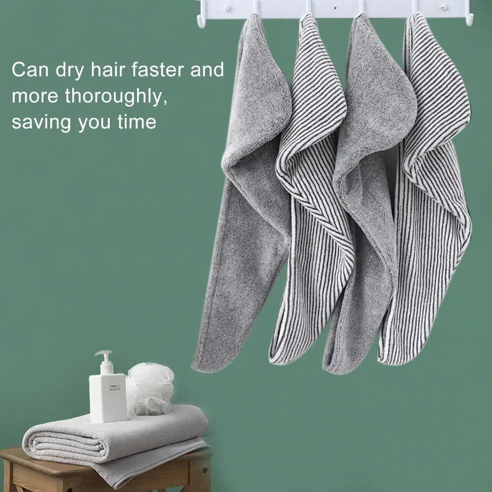 

Frizz Reducing Hair Towel Microfibre Hair Drying Hat Set Quick Dry Towel Wrap Frizz Reducing Button Fixing Hair Hat for Women