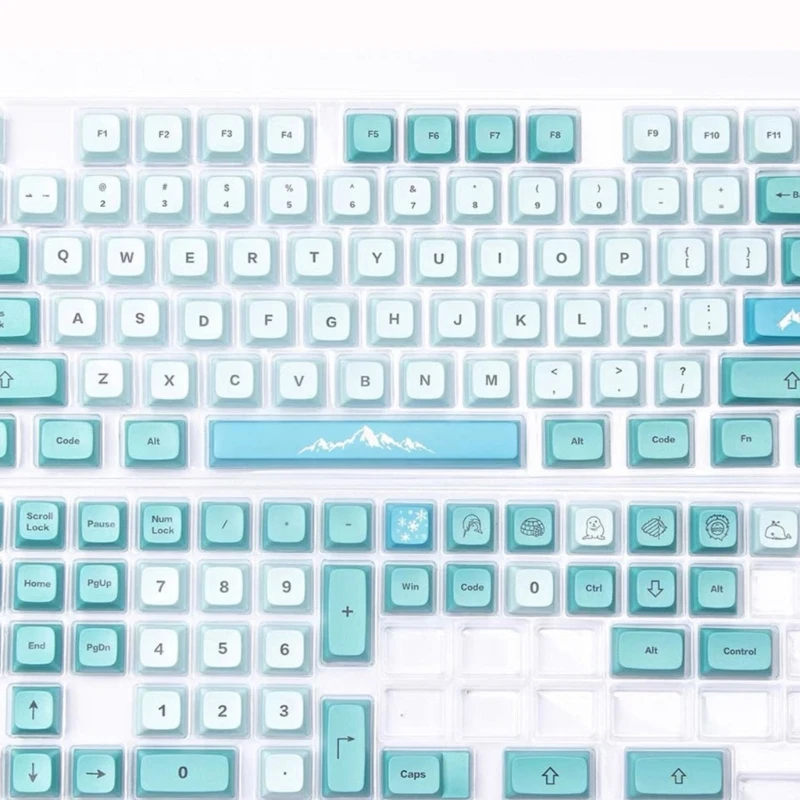 

Колпачок 125Keys XDa Pbt Sublimations Keycap Синий Белый Keycap