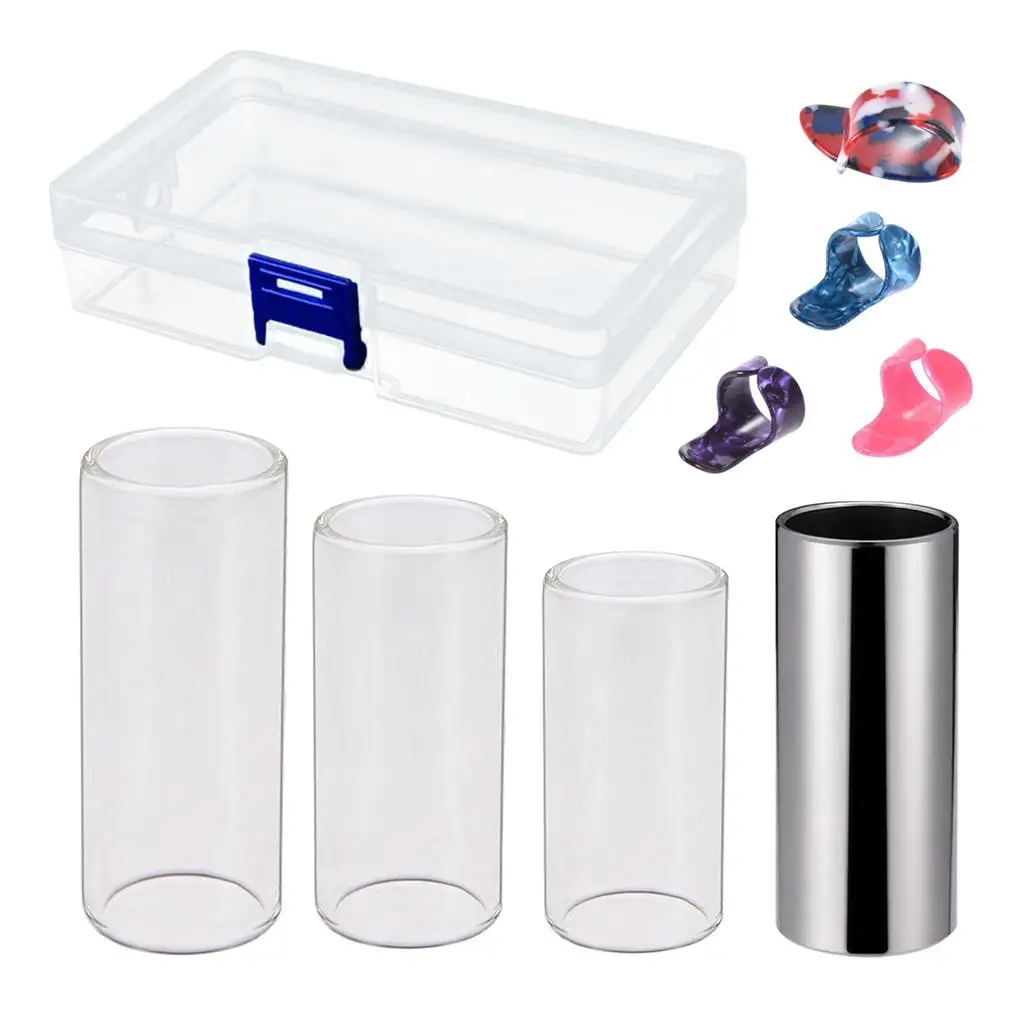 

Guitar Glass Slippery Stick Finger Picks with Box Set