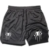 Y2K Performance Shorts Men Spider Printed GYM Casual Sports Compression Shorts Workout Running Mesh 2 In 1 Sport Short Pants 3