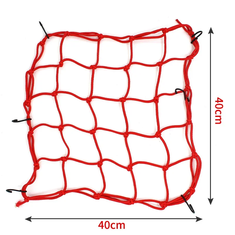 Motorcycle Cargo Net Motorcycle Bungee Net Motorcycle Luggage Net 40x40cm Motorcycle Luggage Net Helmet Mesh 6 Hooks Hold Down Fuel Tank Network Web Travel Goods Bag Storage Cargo Sorting Net