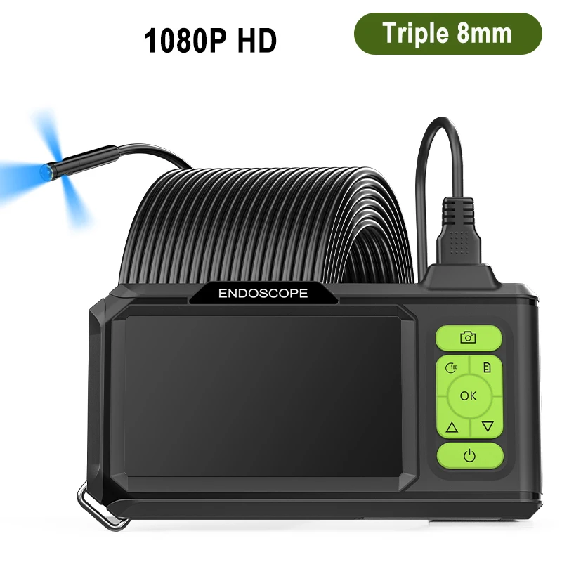 Industrial Endoscope 4.3” IPS Screen Autofocus Camera HD1080P Single Dual Tripl