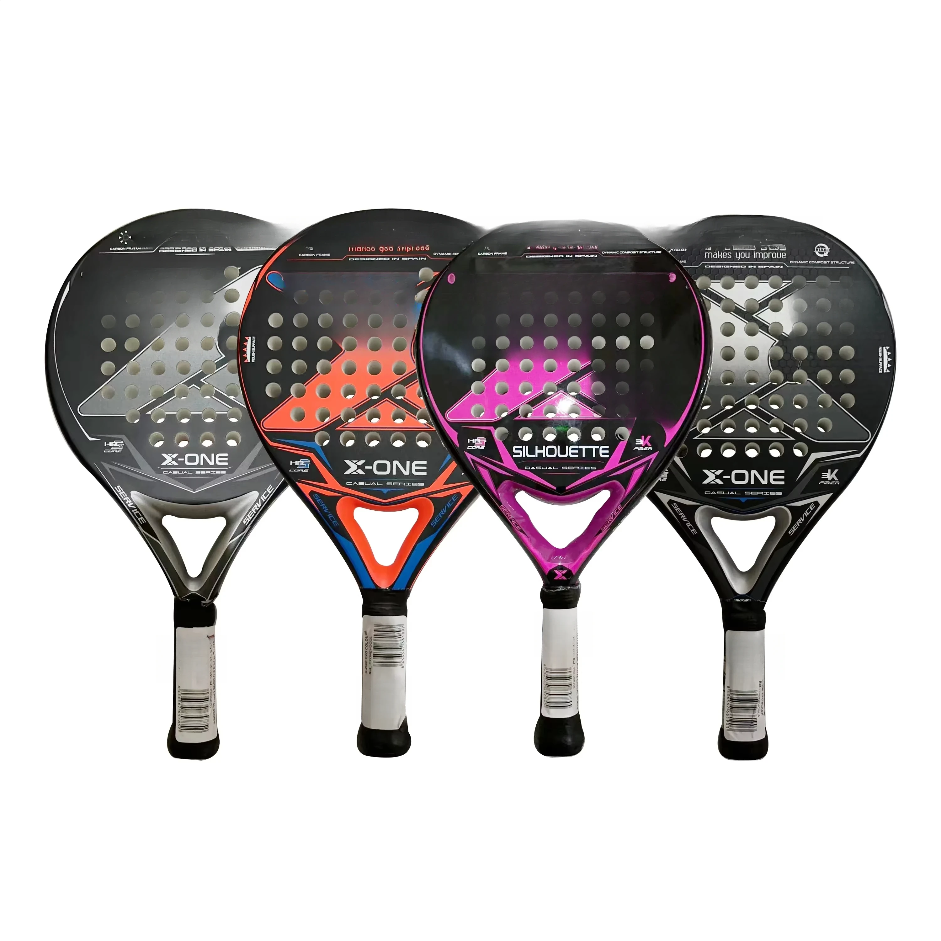 Padel Tennis Racket 3K Carbon Fiber Eva Soft Memory Shape Rough Surface High Balance Padel Paddle without Bag padel racket