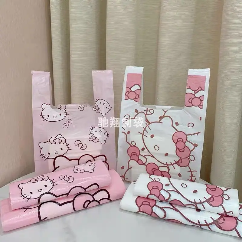 

100 шт., милые мешки для мусора в стиле «Hello Kittys»