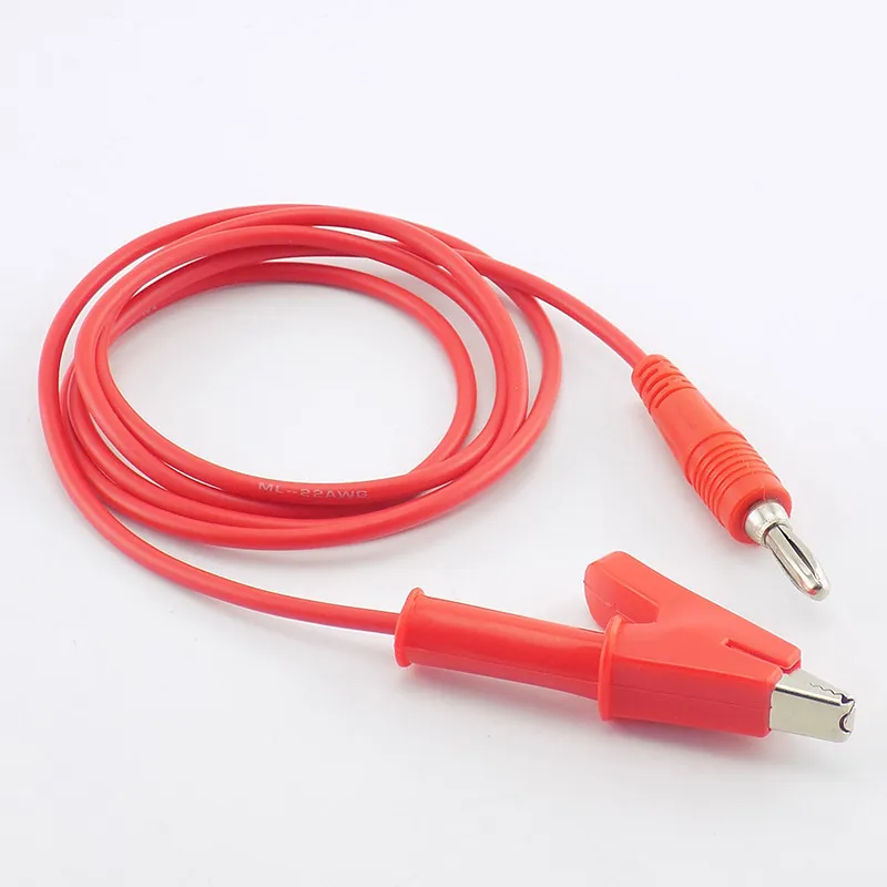 1M Alligator Clip to Banana Plug Test Cable Wire Silicone for Probe Multimeter double end Crocodile electric diy