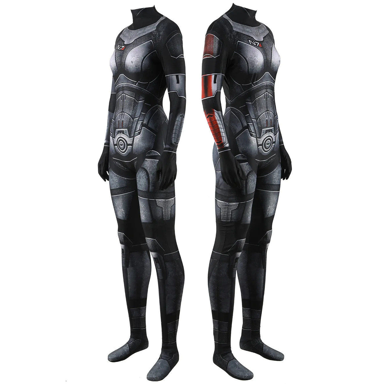 Mass Effect-Inspired N7 Armor Spandex Bodysuit Cosplay Costume for Adults