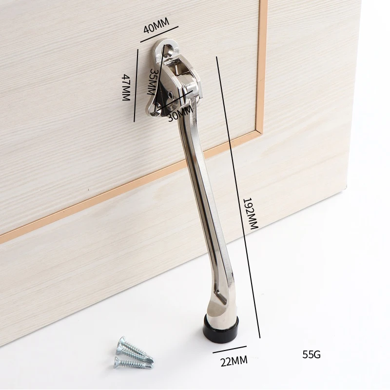 Door stopper 1Pcs Kick Down Door Stop Foot-Operated Lever Non-Slip Rubber Home Hardware