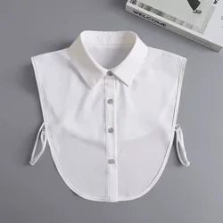 Elegant Vintage Lace Detachable Collar (Chiffon White)