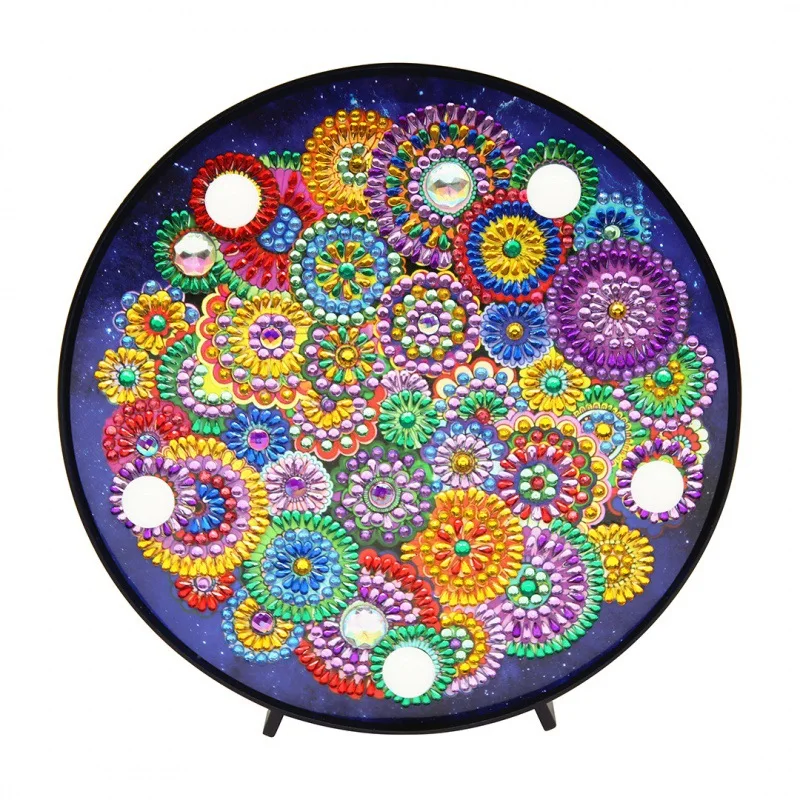 Illuminated Mandala Diamond Painting Night Lamp