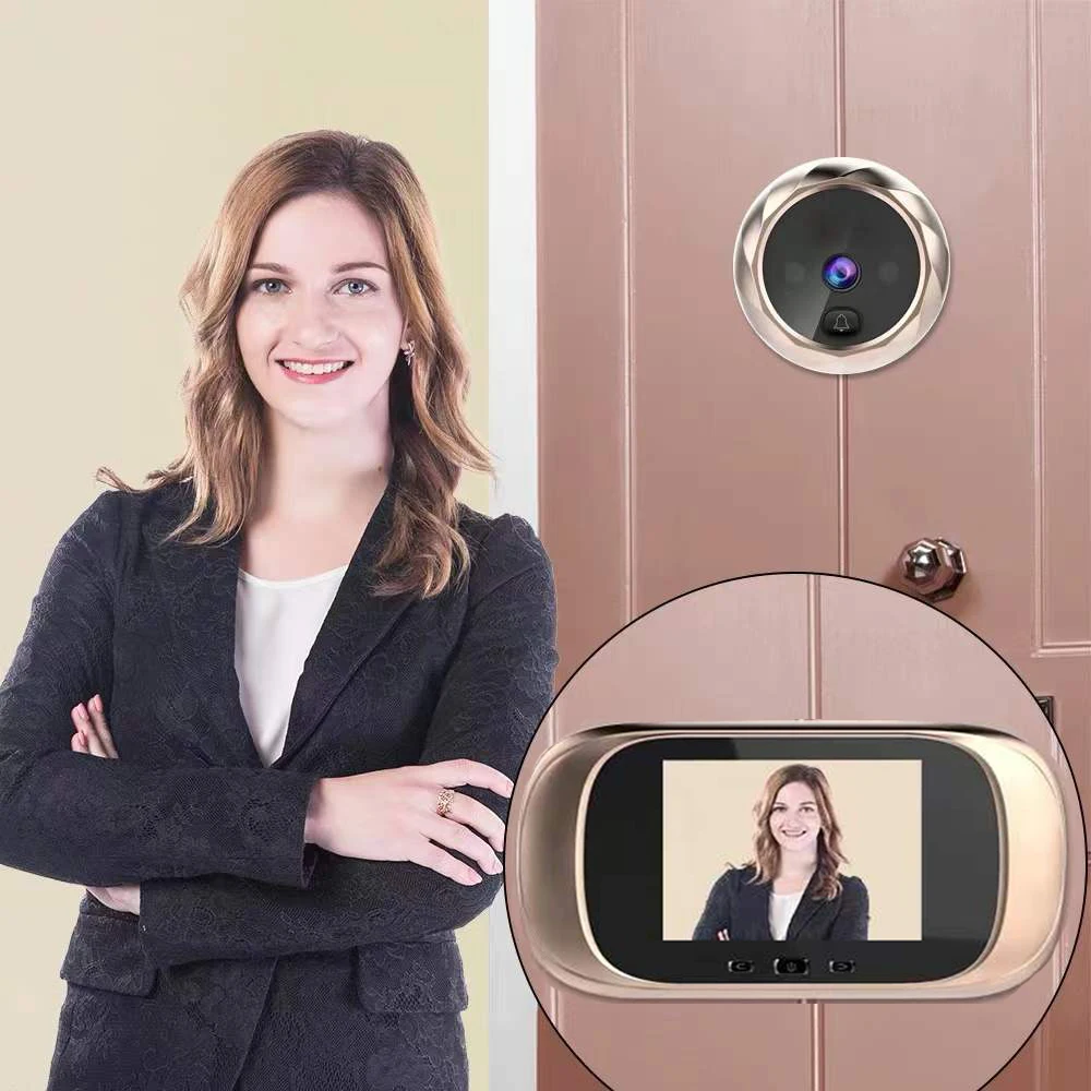 Electronic Door Viewer Bell IR Night Camera Photo Recording Digital Smart Peephole Doorbell Eye Outdoor |