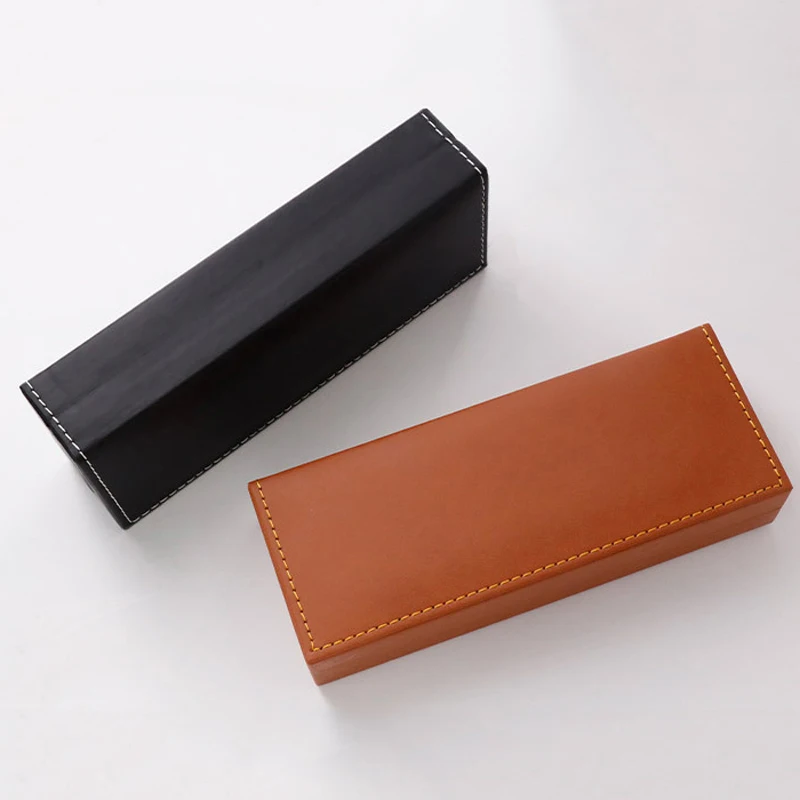 Luxury Fountain Pen Box Gifts PU Leather Business Office Pen Holder for Metal Ballpoint Pencil Case Writing Stationery Supplies