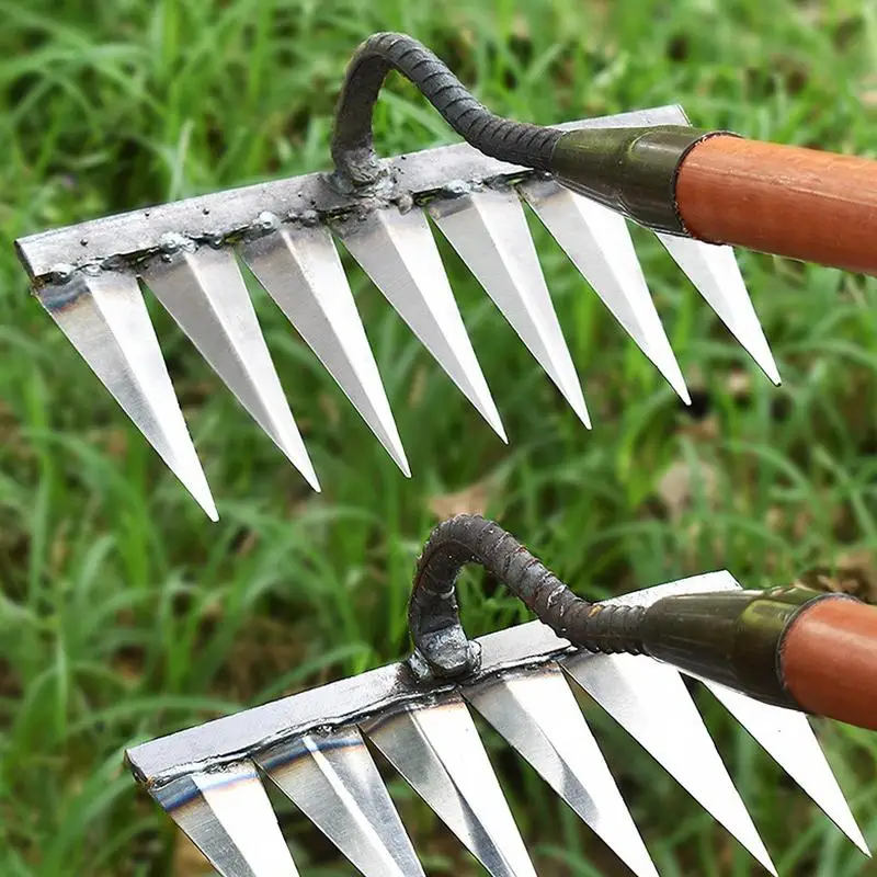 Garden Weeding Hoe Rake Farm Tool Weeding Scarifier Artifact Agricultural Tools Tooth Nail Harrow Metal Harrow Gardening Tools 2