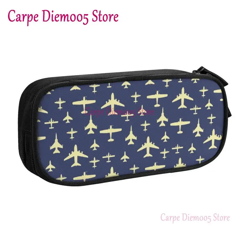 Aviator's Dream Large Capacity Pencil Case - Flight Simulator Design School Accessory