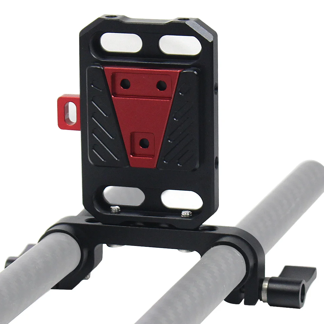 Aluminium-Schnellverschluss-V-Lock-V-Mount-Batterie mit fester Grundplatte und 15-mm-Stabklemme für DSLR-Kameras folgen der Fokussierung – Detail 21
