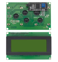20x4 Blue Green Character LCD Screen with I2C Serial Interface Adapter Module (LCD2004 Green I2C)