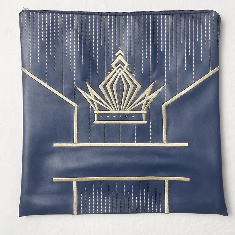 Tallit Bag For Jewish Judaical Prayer Shawl Zippered Embroidered PU Leather Bag With Stones jewish bag