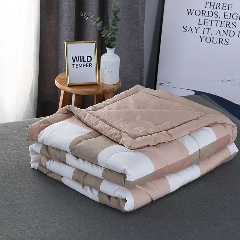 Home Wash Cotton Quilt Summer Thin Quilt Air-conditioning Washable Single Double Children Student Summer Cool summer quilt summer quilt set