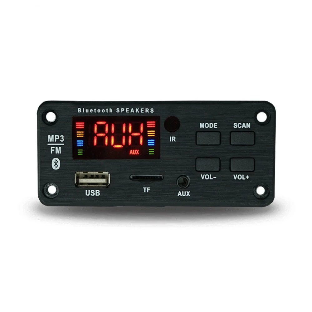 DC 5V 12V MP3 WMA Wireless Bluetooth 5.0 Decoder Board Car Audio Decoder Module USB FM TF Radio AUX input with Recording bluetooth transmitter fm radio module