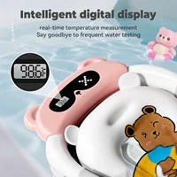 Baby Tub With Soft Cushion And Thermometer Foldable Baby Bathtub With Drain Hole Durable Foldable Baby Bath Tub Newborn To Toddl 4