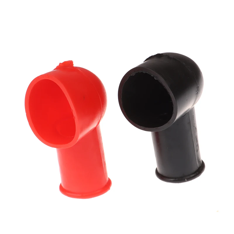 Battery Terminals Car Battery Cover 2pcs Rubber Car Motorcycles Battery Negative Positive Terminal Cover Cap Boot Insulating Protector Replacement Batteries Acc