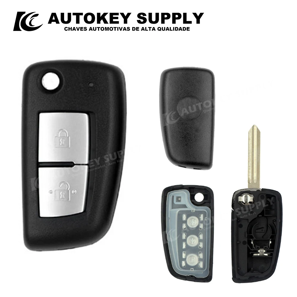 

ForNissan Folding Key 2 Button （With Logo） Autokeysupply AKNIF261