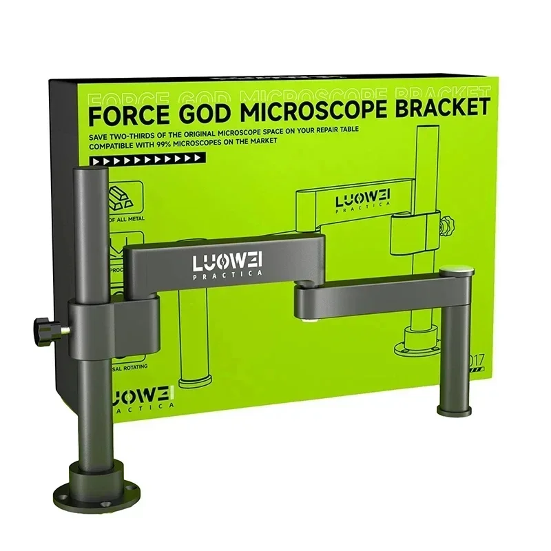 24 32mm Microscope Articulating Arm Rotatable Universal Stand Bracket Trinocular Microscope USB HDMI Video Camera PCB Repair