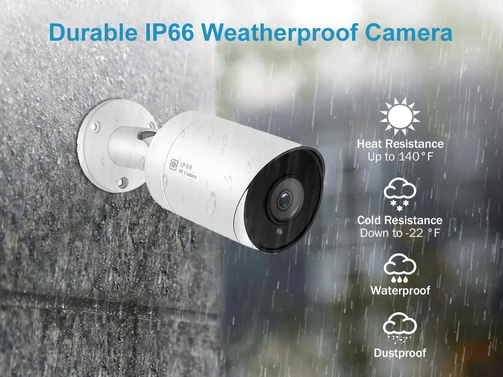 dash cam for car UniLook 5MP Bullet POE IP Camera Built in Microphone SD Card Slot CCTV Camera IP66 Night Vision P2P Security Surveillance Camera wireless backup camera for car