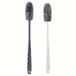Silicone Long - Handle Bottle and Glass Cleaner Brush (2PCS Mixed color)