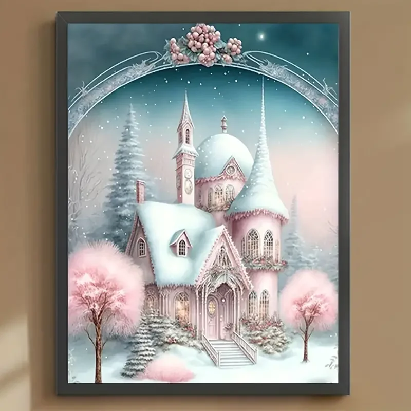 DIY 5D Diamond Painting Set Beautiful Snow Castle Full Drill