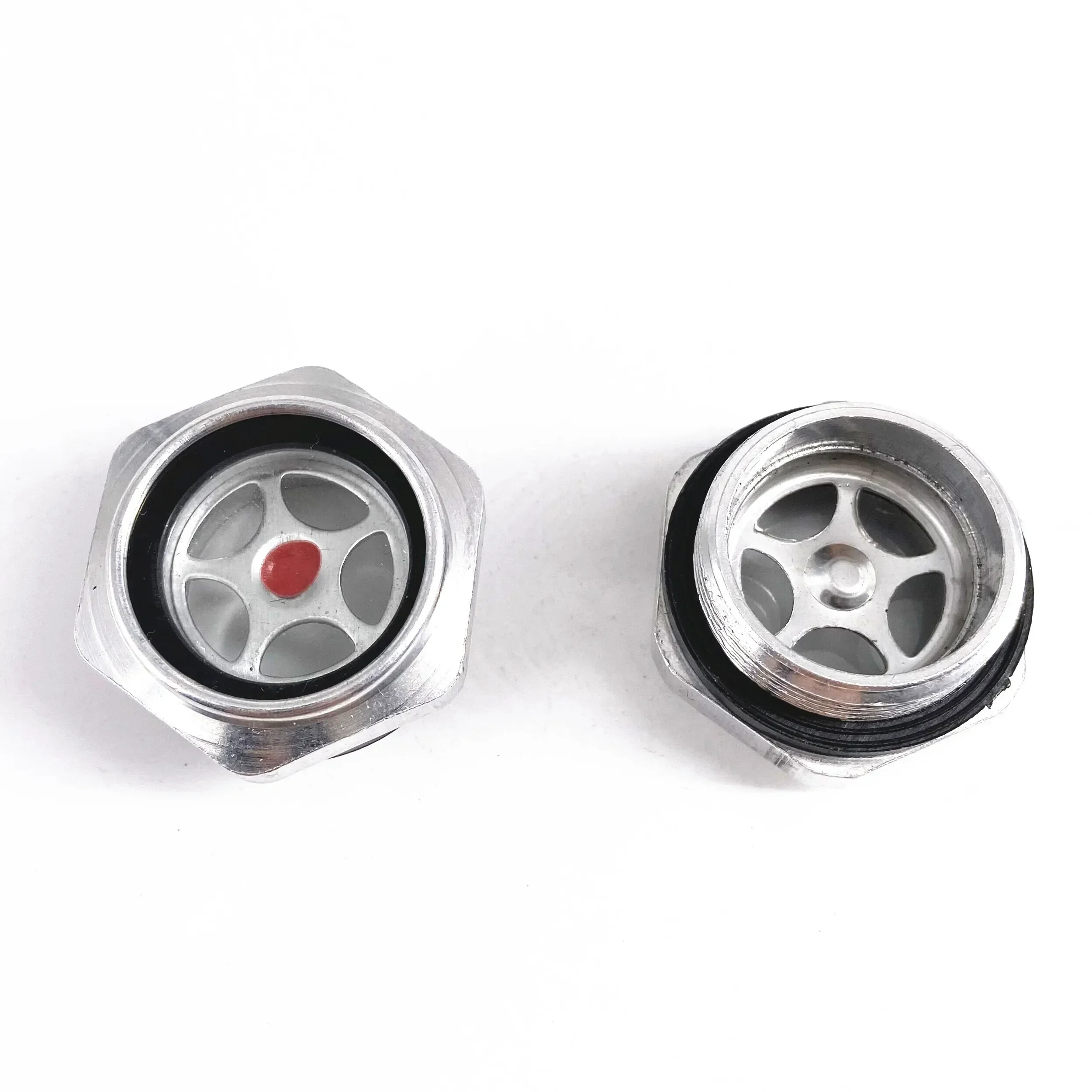 M10-M33 Male Aluminum Alloy Oil Level Sight Glass Window Hex For Air Compressor