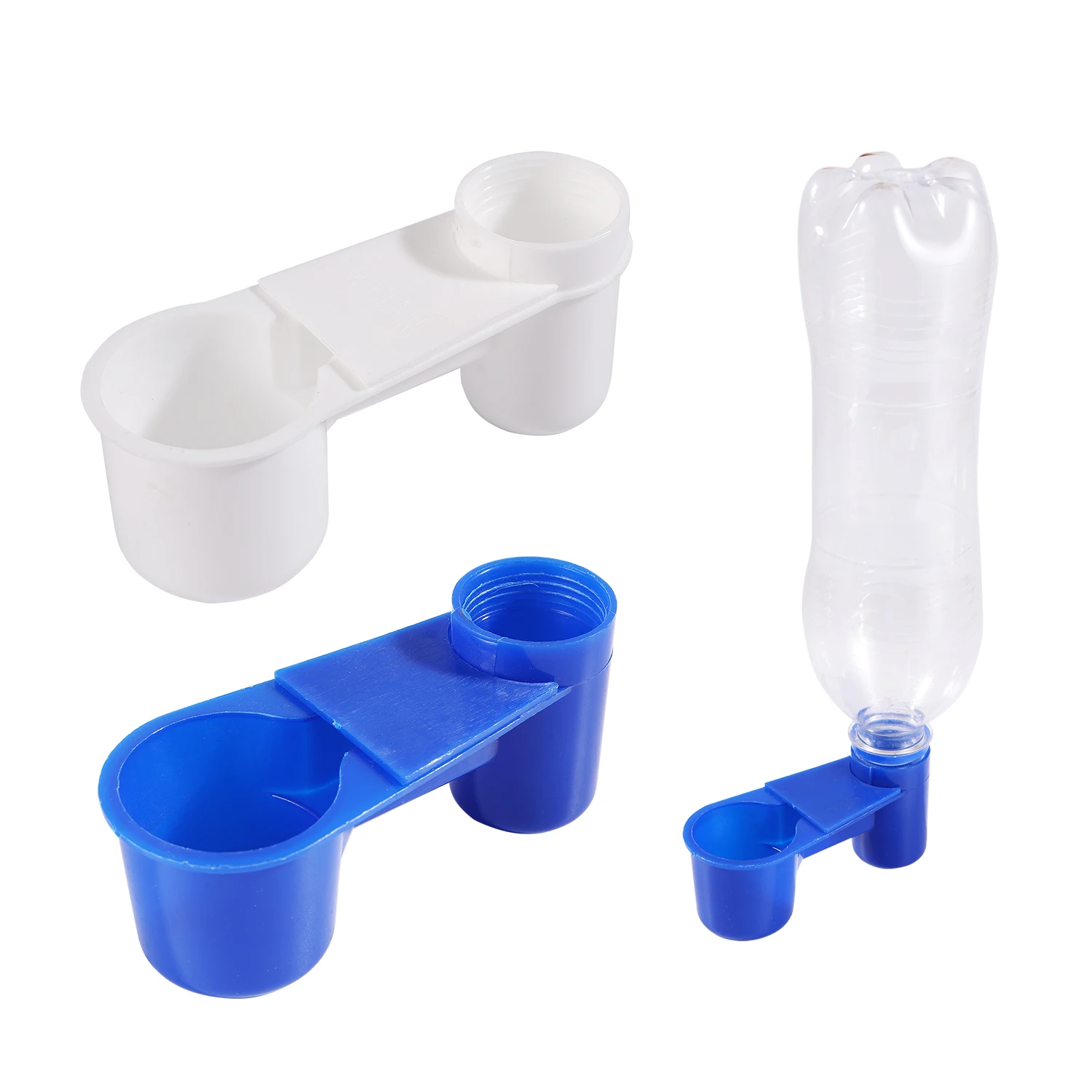 5 pcs Birds Docking drinking Bottle 2.8 cm Quail Waterer Bird cups Blue water drinking Bird equipment