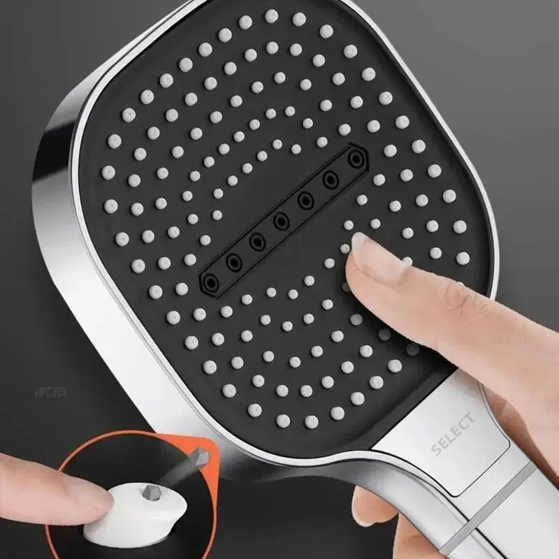 3 Modes Large Panel Shower Head 13cm High Pressure Spa Adjustable Water Saving Shower Head Filter Element Bathroom Accessories 4