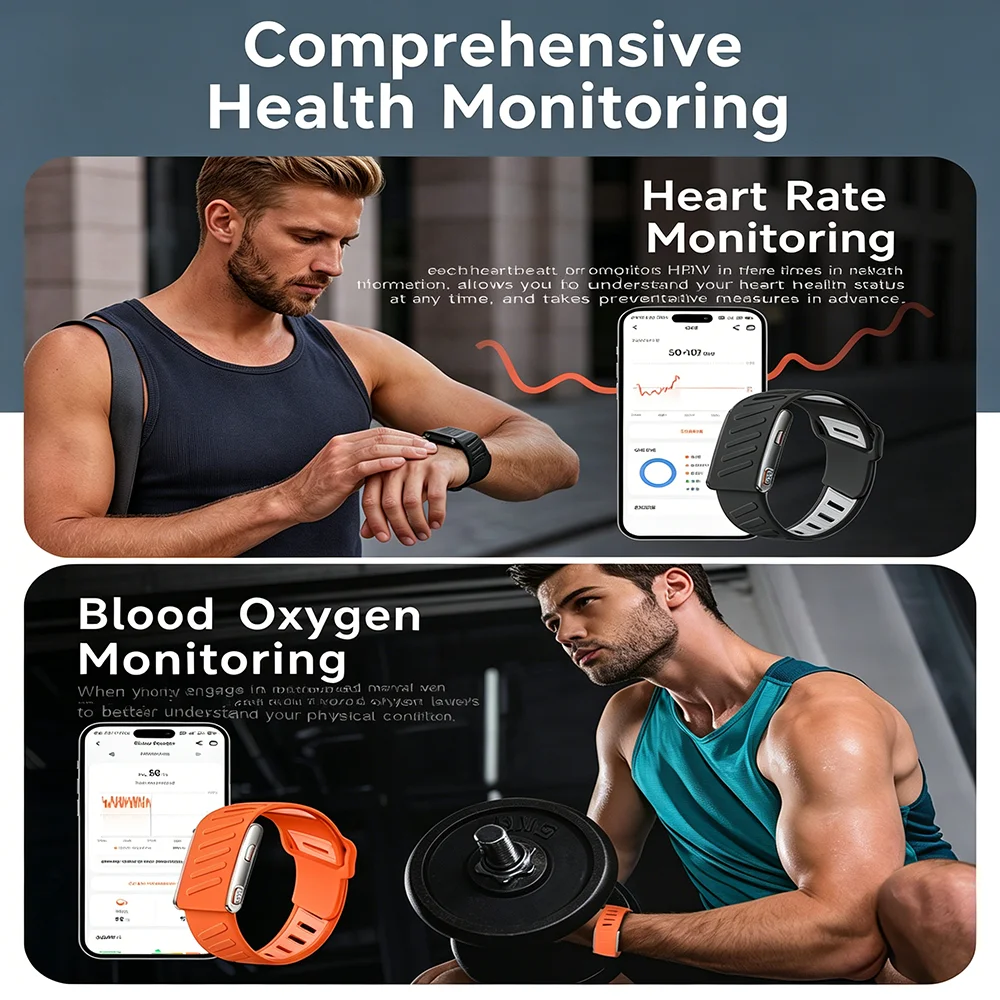 2026년형 스크린리스 스마트 밴드 ECG+HRV 혈압 심박수 혈중 지질 요산 방수 활동 추적 스마트 팔찌