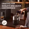 Induction Milk Frother, 16.9 oz Capacity - Electric Coffee Frother for Hot and Cold Milk Froth - with Touch Button and Au 4