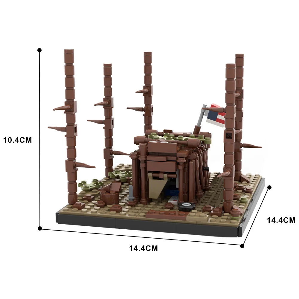 Kit Blocs Construction Cabane de Forêt Militaire - Diorama