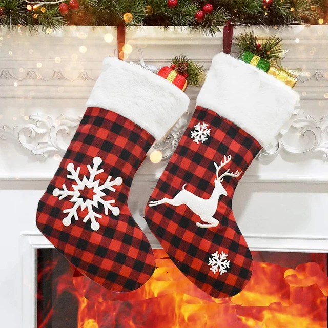 New Year Christmas Stocking Sack Xmas Gift Candy Noel Christmas Decorations for Navidad Sock Christmas Tree Decor - Image 2