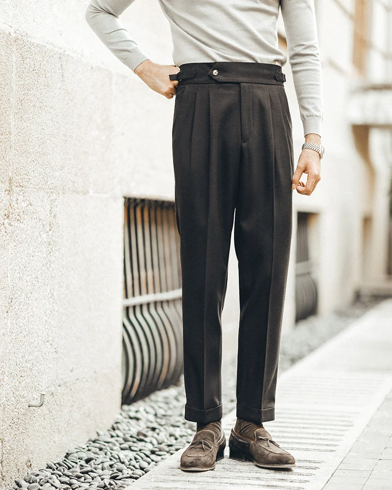 Men's High Waist Social Pants | Men's Formal Trousers | Men's Formal Pants  | Dress Pants - Suit Pants - Aliexpress