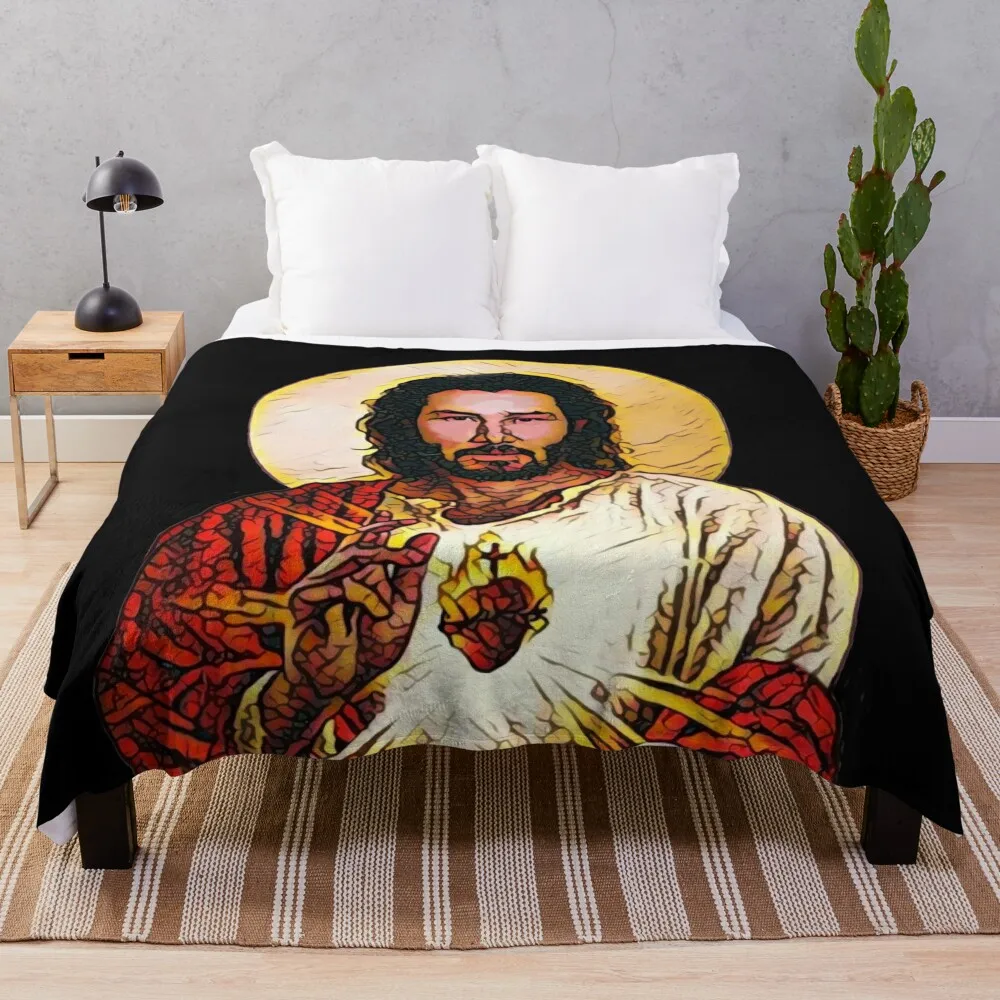 

Holy Keanu - T-Shirts, Gadgets & Face Masks Throw Blanket Luxury Throw Summer Blankets