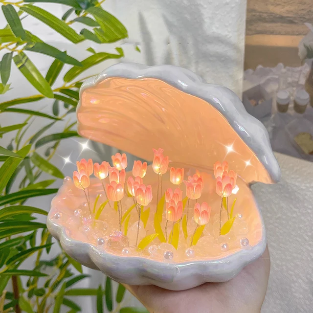 Veilleuse Miroir Tulipe Nuage Flower Lamp Veilleuse Tulipe Bricolage Pour  Le Couple Les Amis L'Enfant Lampe Tulipe Nuage Pou[H6078] - Cdiscount  Puériculture & Eveil bébé