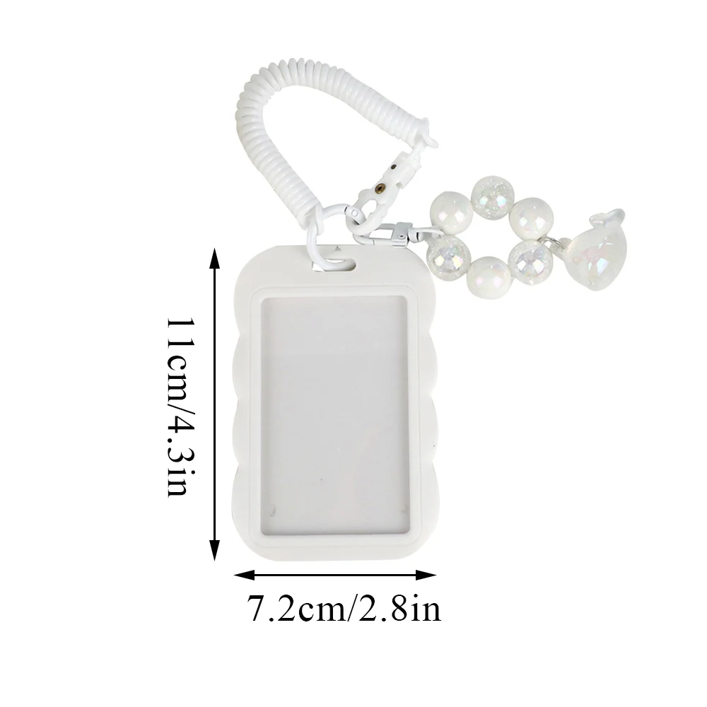 Creative Design Cloud Photocard Holder Transparent Card Holder Keychain Photo Sleeves Bus Card Student Case Photo Protector