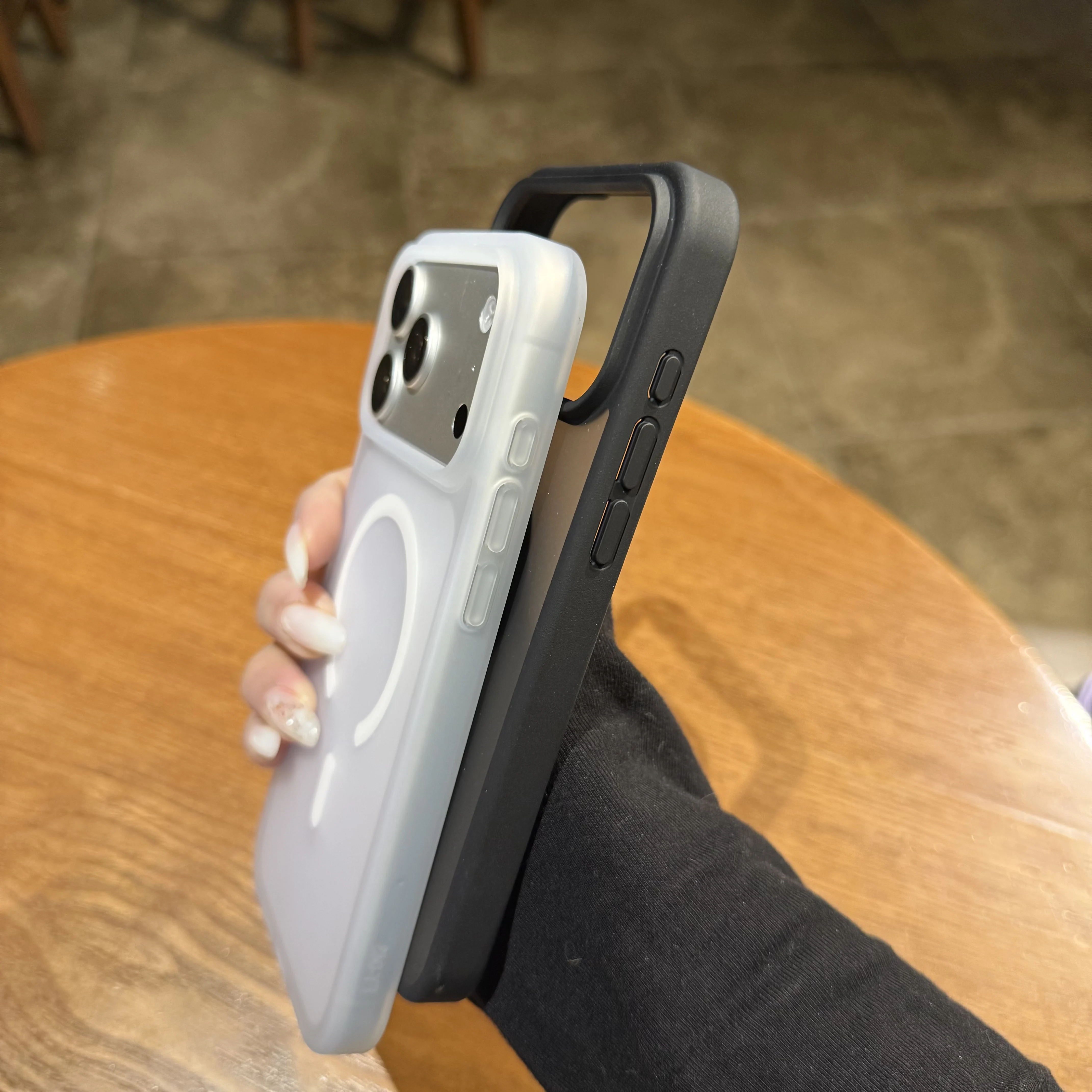 Translucent Matte MagSafe Case with Magnetic Wireless Charging and Shockproof Protection