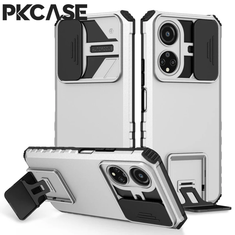 PKCASE Slide Camera Lens Protector with Stand and Push Window Cover